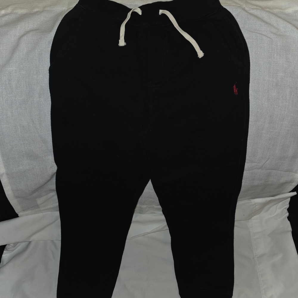 Polo Ralph Lauren 8-20 Boys' Cotton Fleece Kids Black Jogger Pants (S/8)